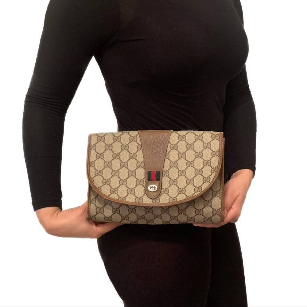 VTG GUCCI Supreme Clutch with Web